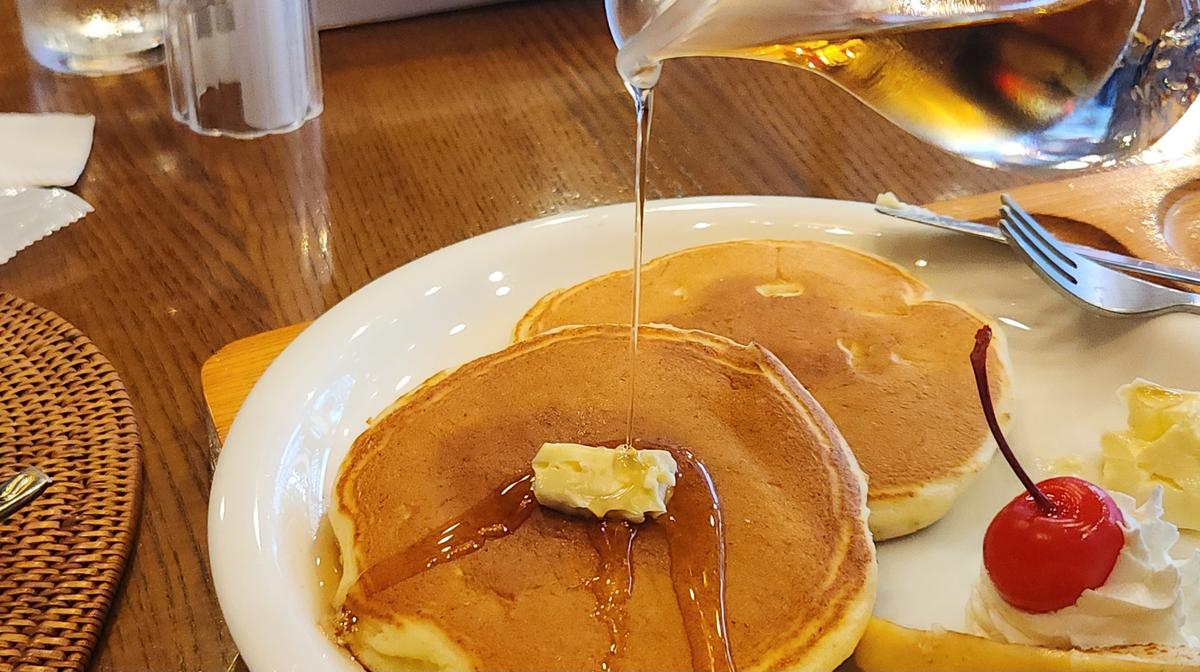 バターとシロップはたっぷりと♪