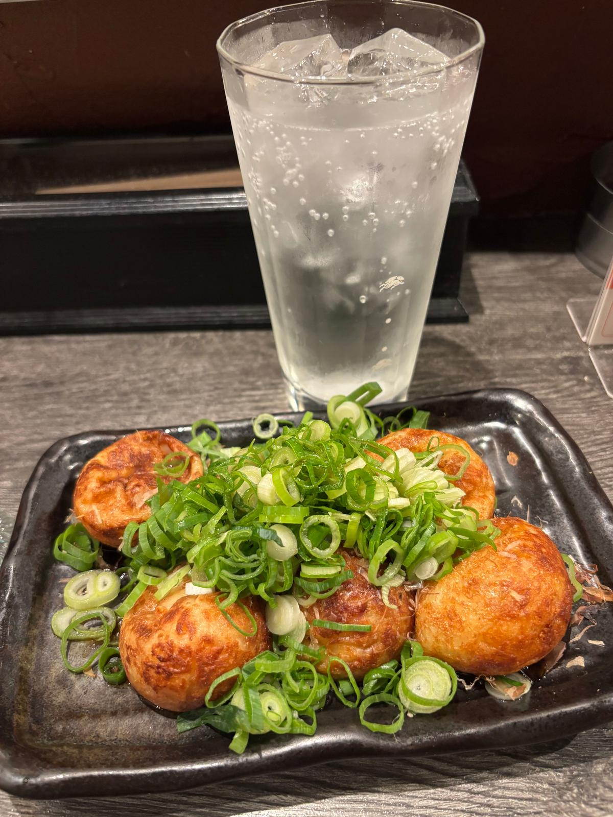 ポン酢とネギ多めのたこ焼き