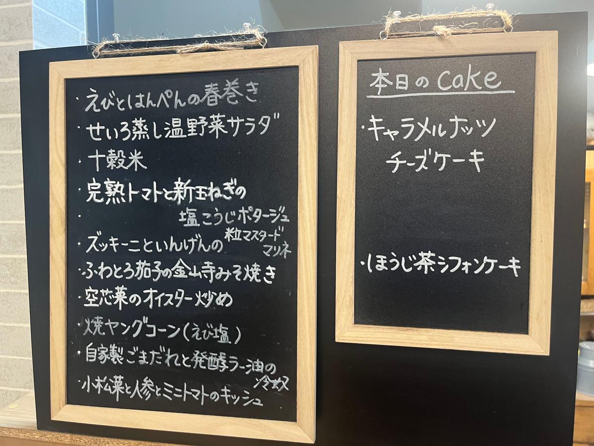 日替わりランチプレートの内容