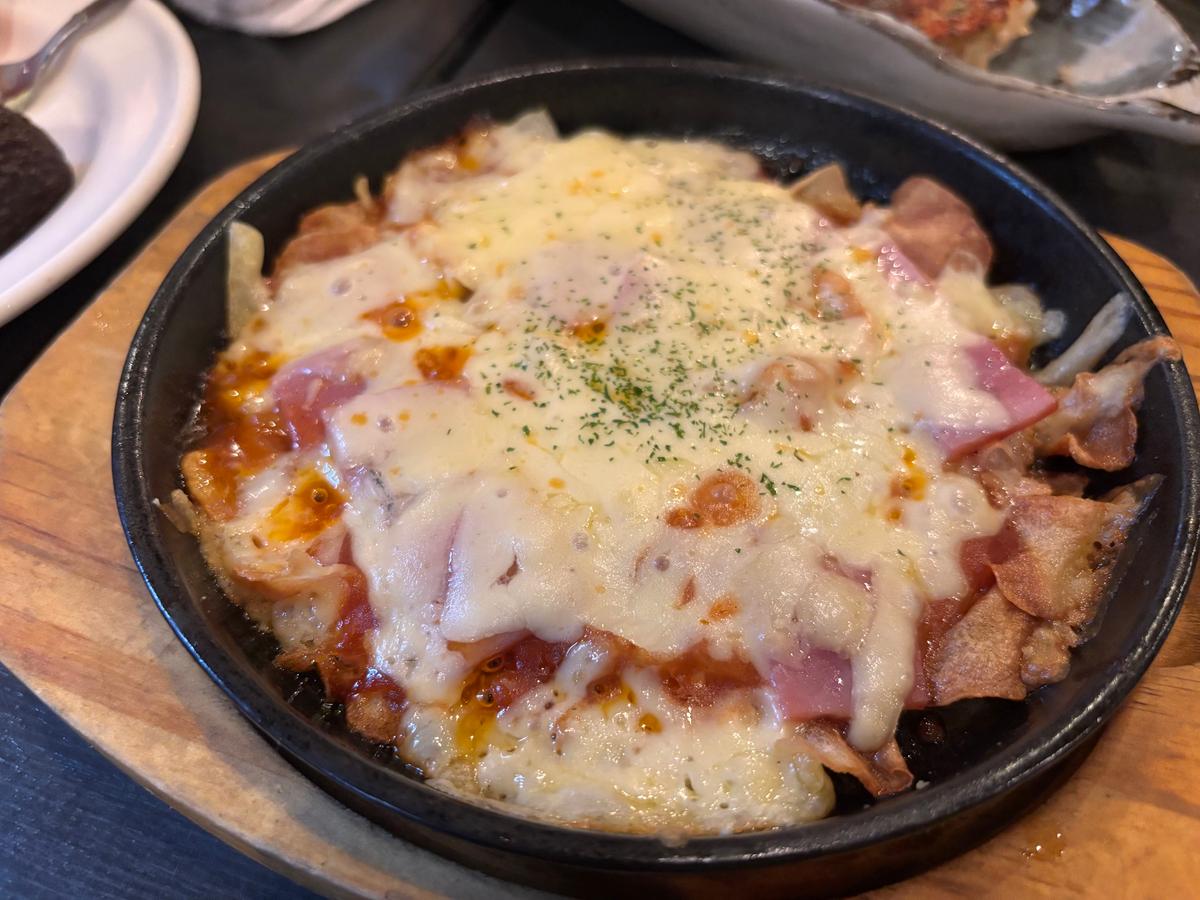 菊芋の鉄板ピザ