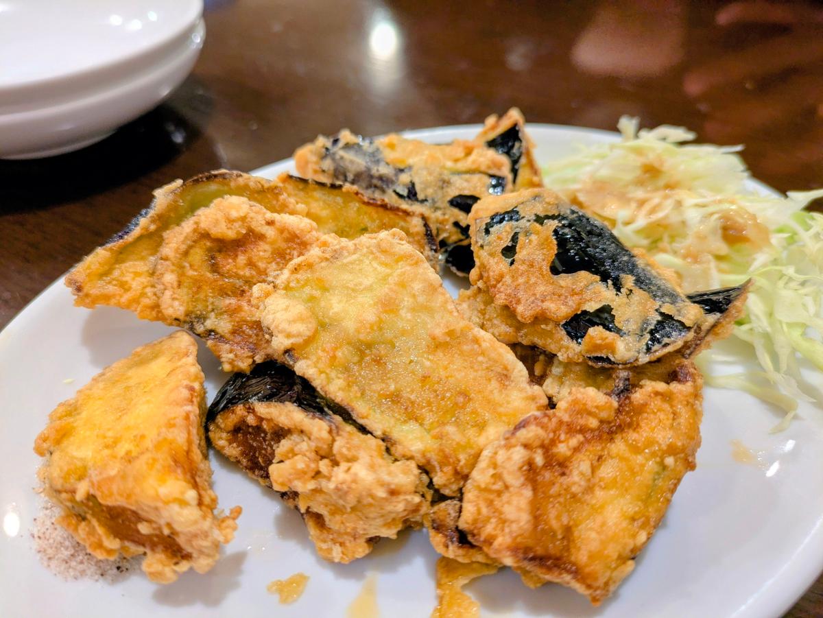 ナスのから揚げー！ジューシーで🍻が止まらないっ