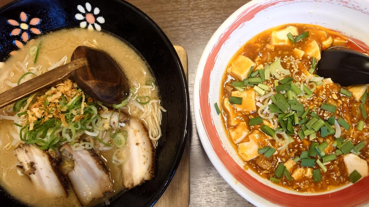 豚骨ラーメン&麻婆豆腐丼