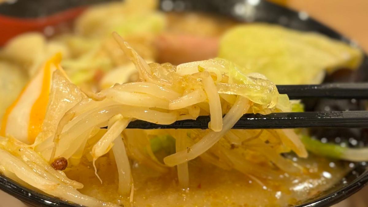 もやしや白菜キャベツなどもたっぷり🥬