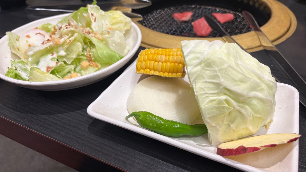 お値段が安いから無理に元を取ろうとせず、野菜も食べてお腹が苦しくなりにくかったです😆