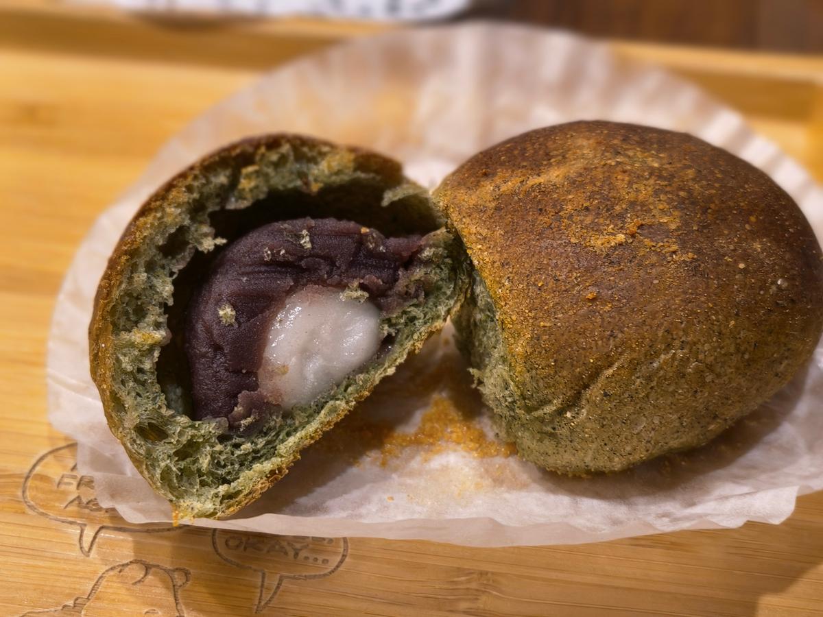 よもぎ白玉こしあんぱん✨もちっ♡すぐ食べて✨