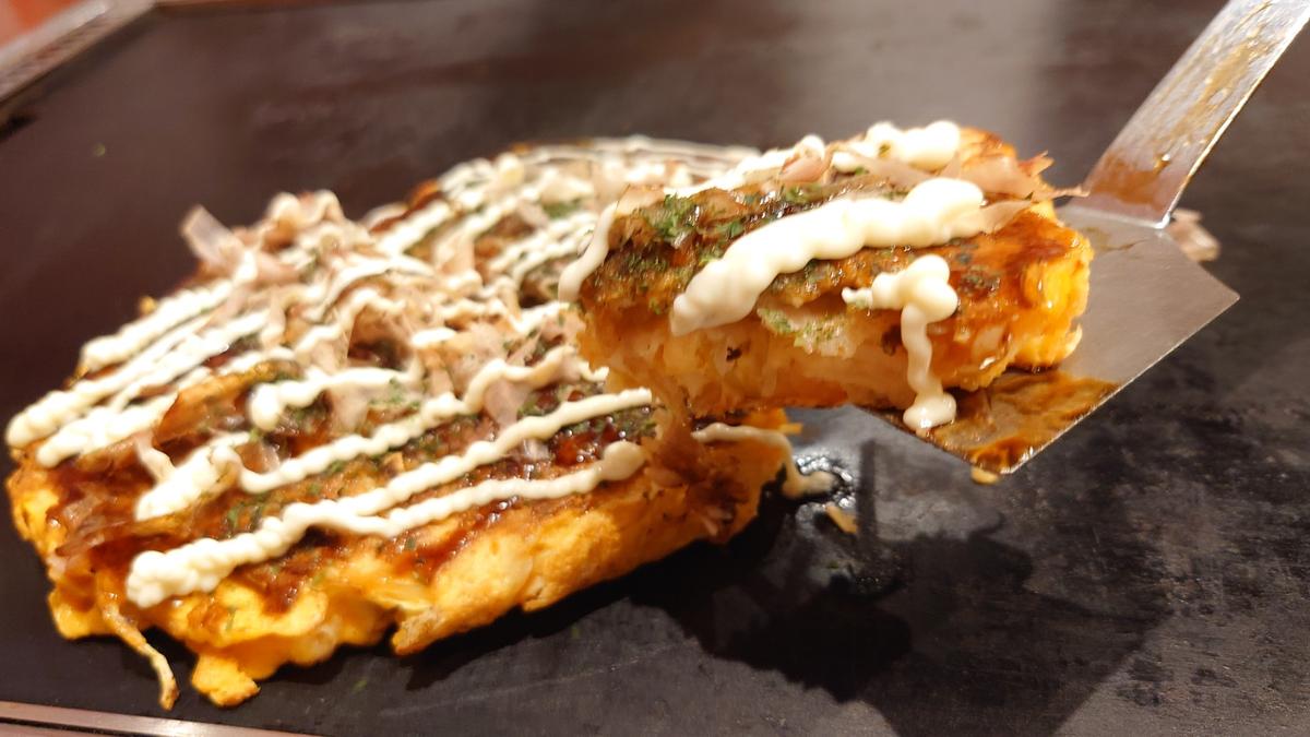 卵を感じられるお好み焼きでした