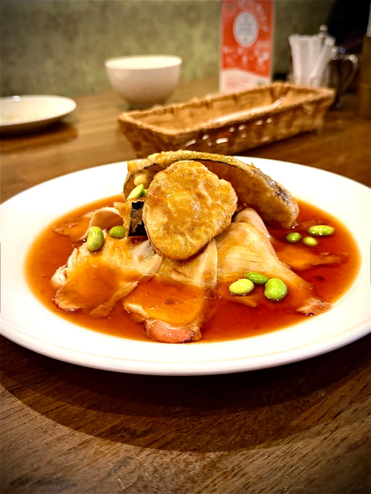 宮崎産若鶏の和風ロースト〜野菜天ぷら添え〜。