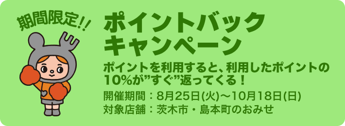 ポイントバックキャンペーン