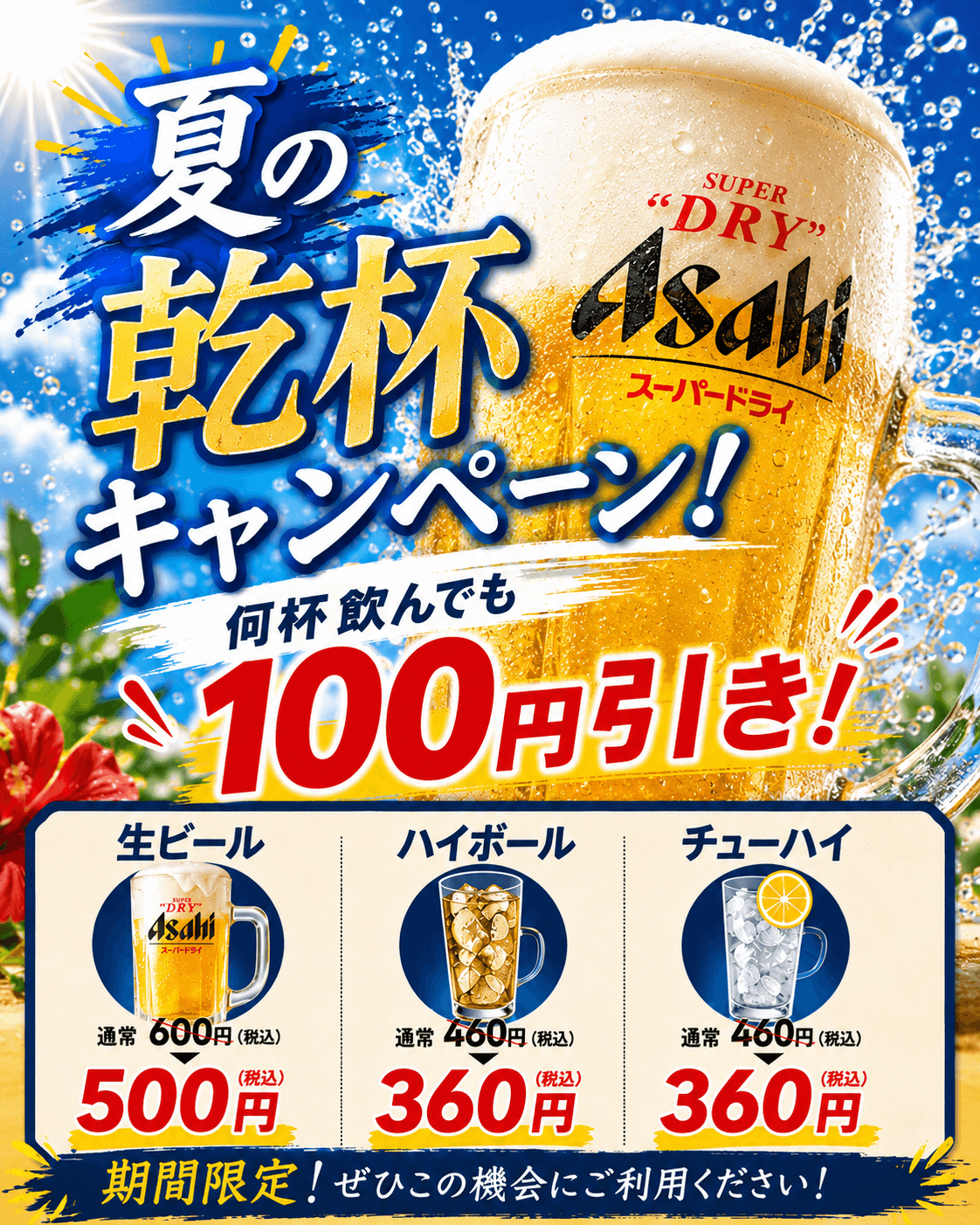 夏の乾杯キャンペーン第3弾！！