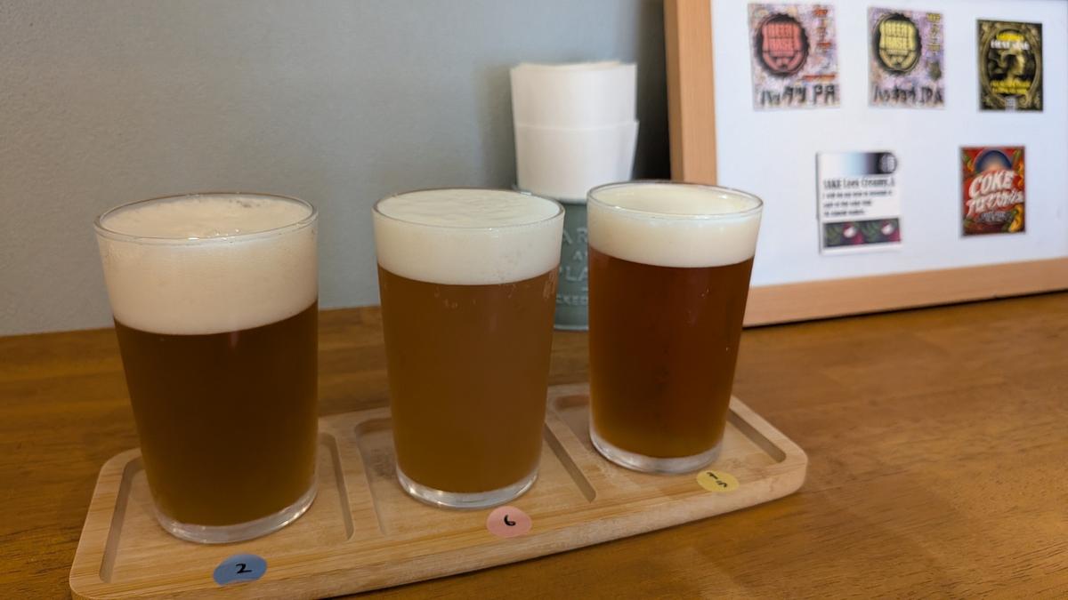 クラフトビール飲み比べ3種 1300円