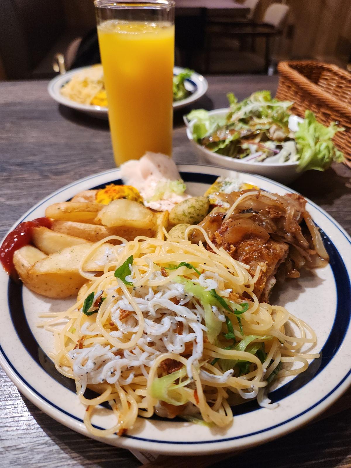 ネギとシラスのパスタ美味しかった😋