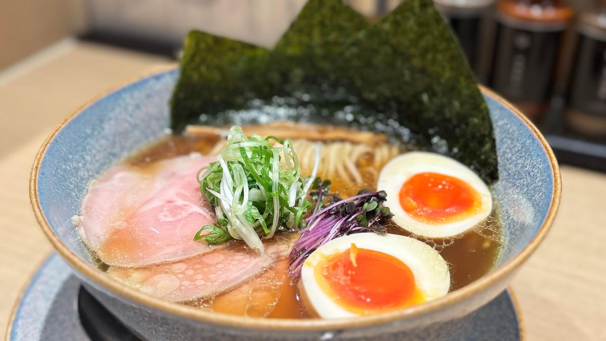 シンプルながらもしっかり旨みのある三藤の代表作、鶏醤油中華そば🍜