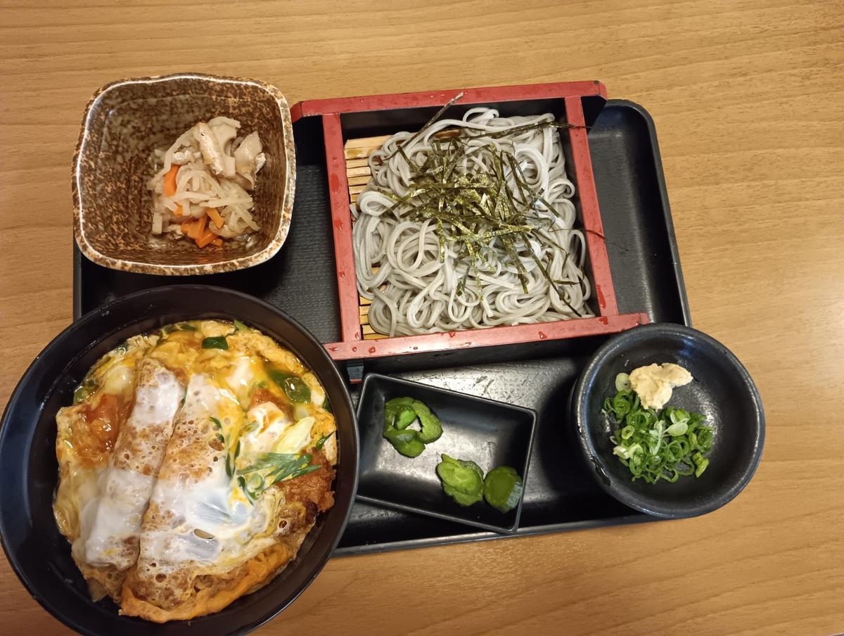 ミニかつ丼セット 冷:そば