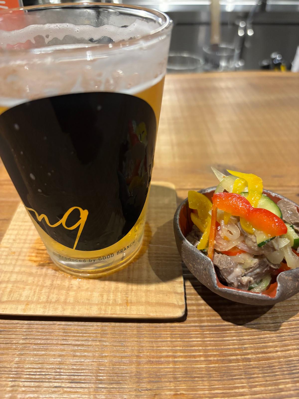 お通しとビール