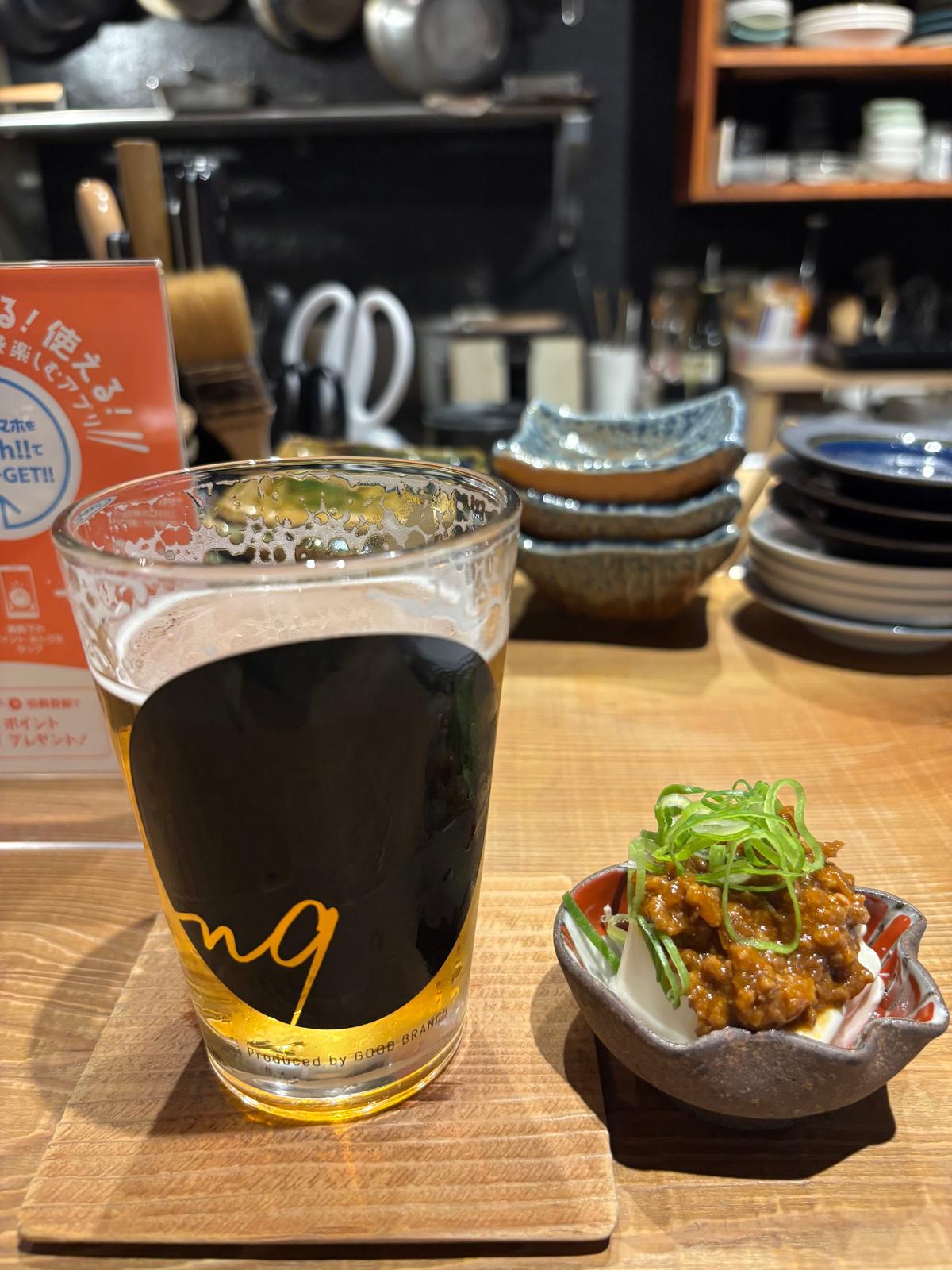 お通しとビール