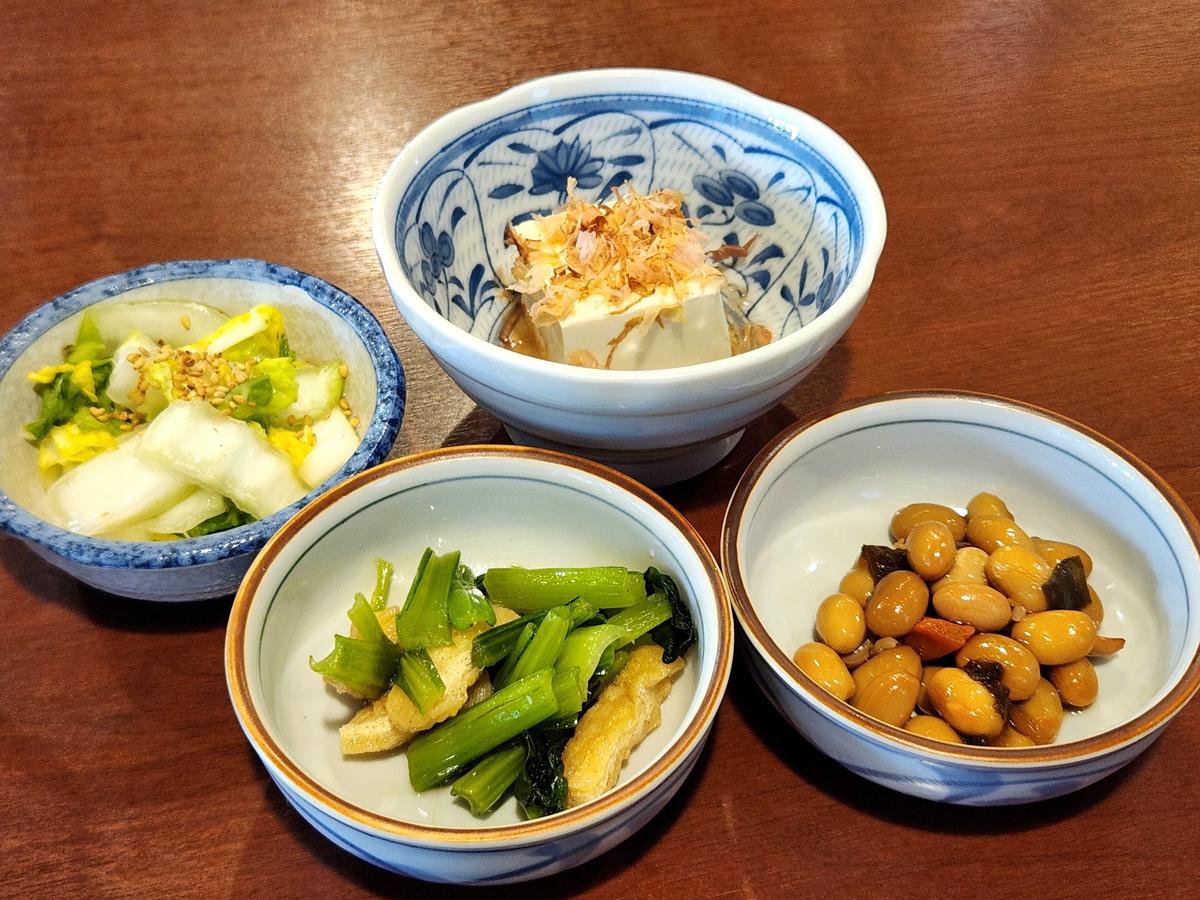 小鉢が4品!