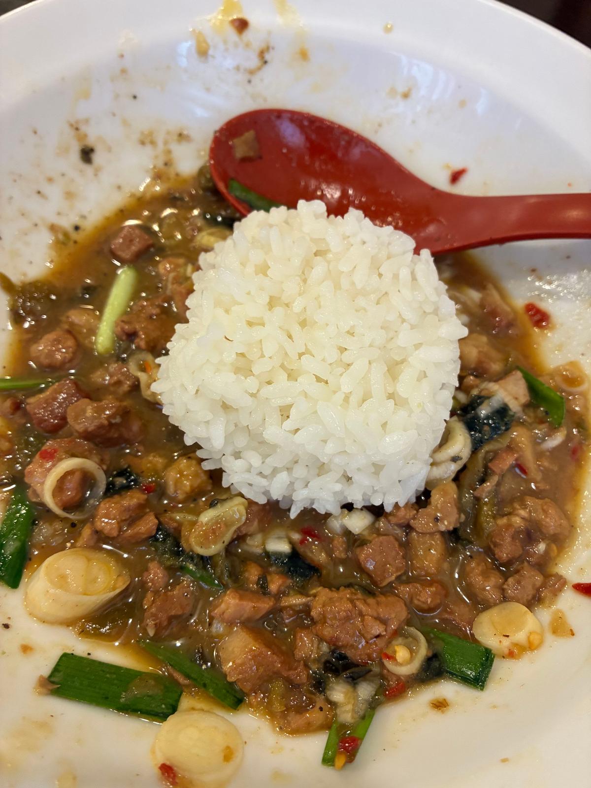後入れ御飯投入