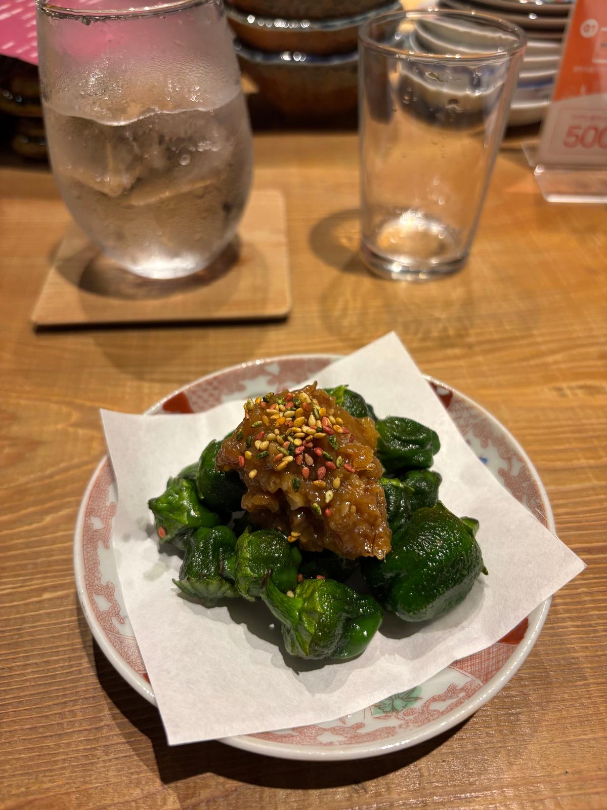 ベビーパプリカと肉味噌