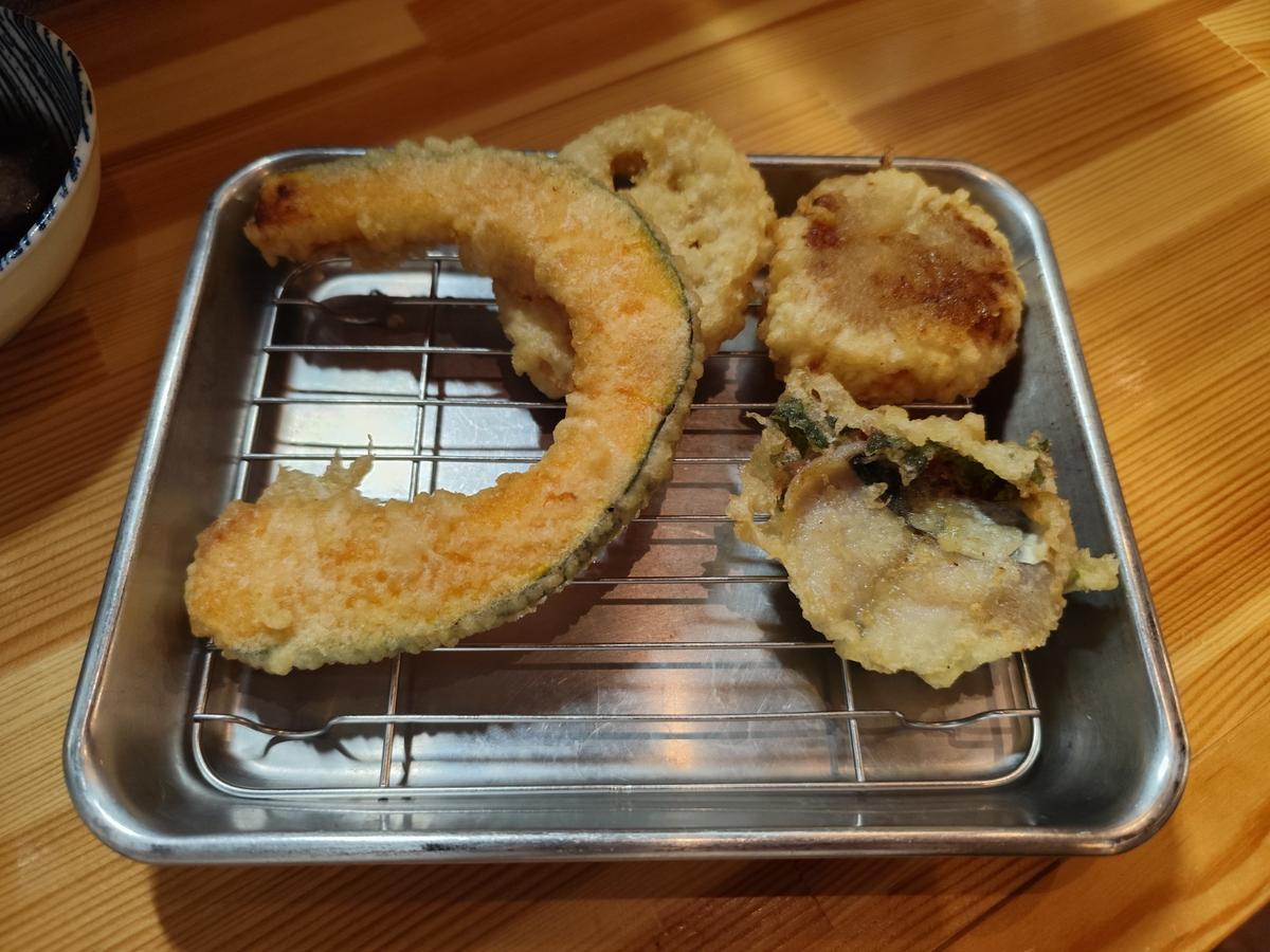 かぼちゃなど定番天ぷら