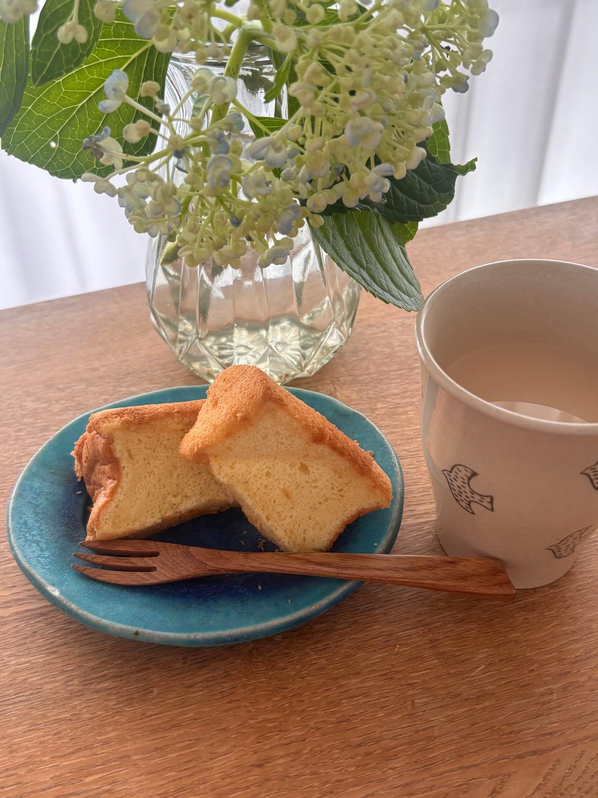 シフォンケーキも優しいお味