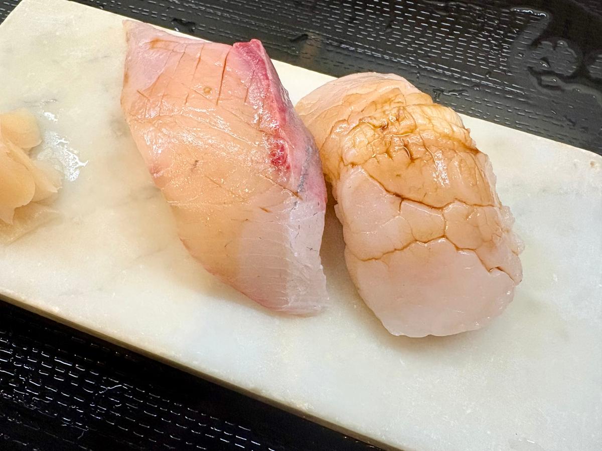 カンパチと帆立貝柱