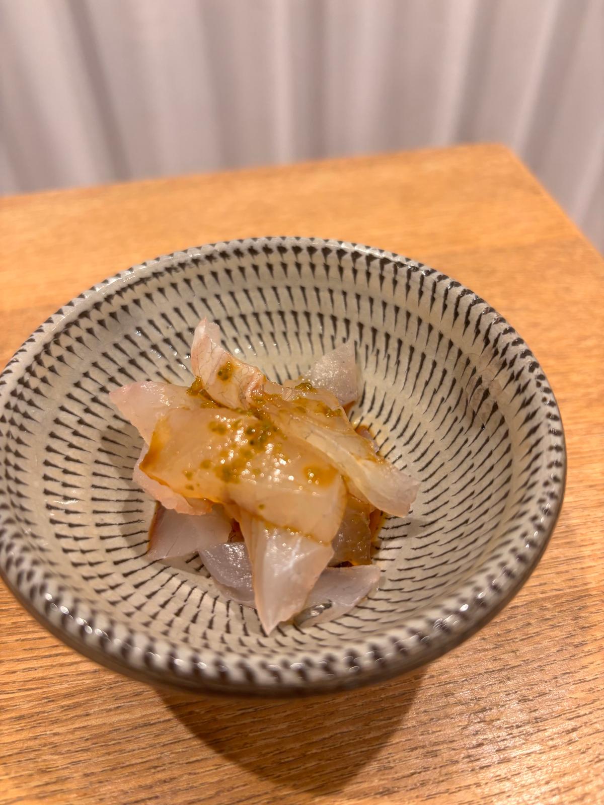 スズキの柚子胡椒和え