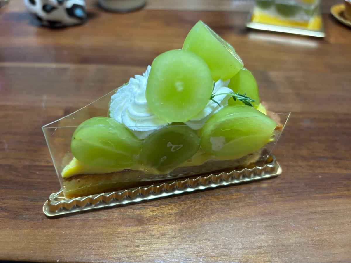 岡山県産晴王タルト ¥780 香りも楽しめる美味しさ