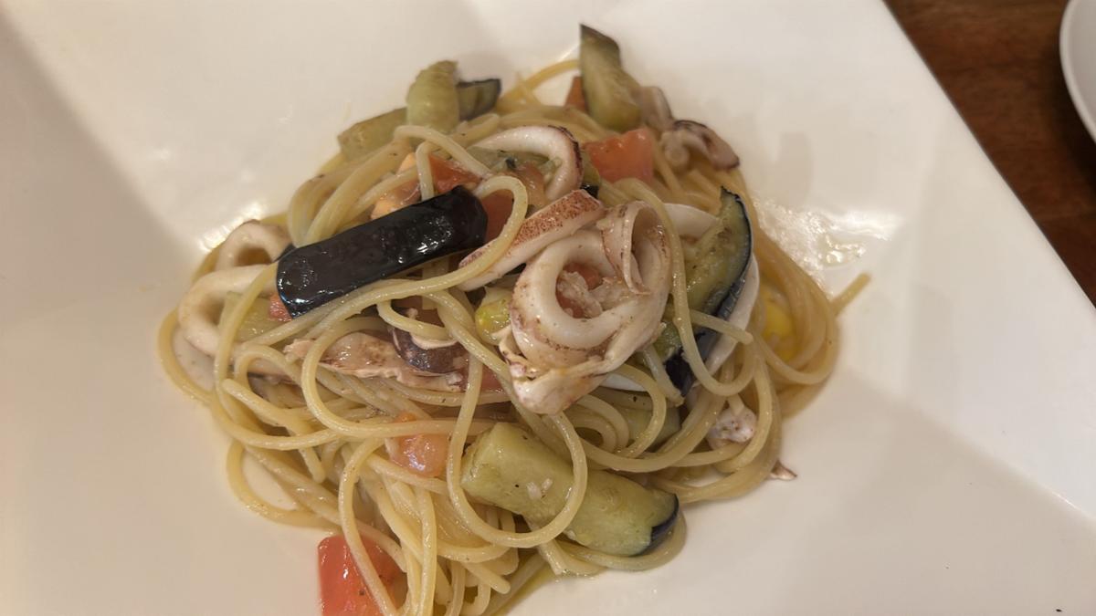 本日のパスタ(オイル系パスタでした)