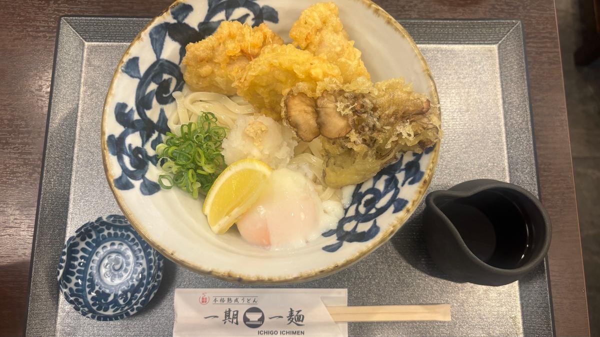 とり天温玉ぶっかけ